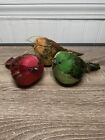 Lot 3 Vintage Feathered Bird Christmas Ornament