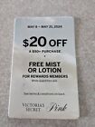 Victoria’s Secret Coupon Offer $20 Off $50 + Mist or Lotion, May 8-23 2024