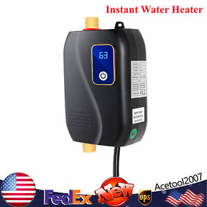 110V Mini Instant Electric Tankless Hot Water Heater Shower Kitchen USA