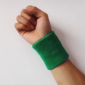 Unisex Cotton Wrist Wristband Sports Towel Sweatband Solid Sweat Band Yoga Gym❉