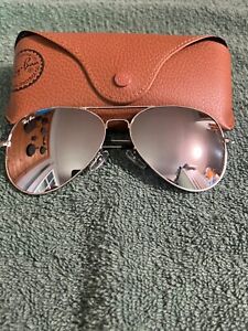 Ray-Ban Aviator Sunglasses RB3026 62-14mm Silver Frame Silver Mirror Lens