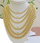 Real 10k Gold Chain Necklace Miami Cuban Link 5MM-9MM link 18-30 Inch 10kt Gold