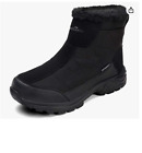 SILENTCARE Men's Warm Snow Boots, Fur Lined Waterproof Winter Shoes, Anti-Slip L