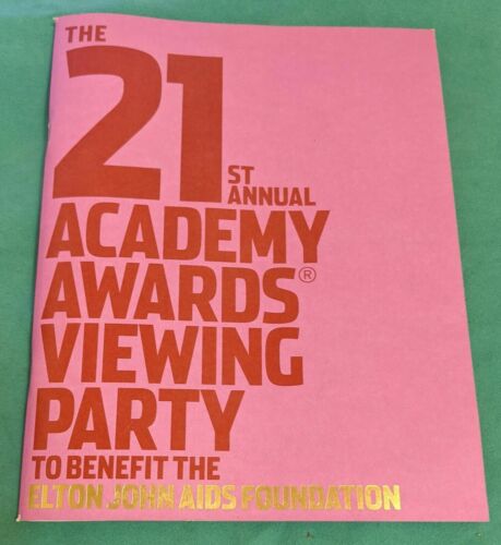 Annual Academy Awards ELTON JOHN Oscar Party 2013 Program Gershwin Prize DC 2024