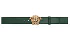 Versace medusa head leather belt size 30 US/85 EU and color Green/Gold