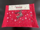 NWT Set of 4 Johanna Parker Christmas Red Reindeer PLACEMATS 13x19” 100% Cotton