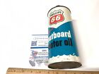 Vintage Phillips 66 Outboard Motor Oil Can 1 Quart Cone Top Red White Blue Empty