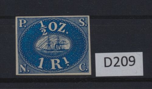 FORGERY of PERU 1857 PSNC , 1r blue , engraved forgery , D209