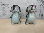 Vintage Boy And Girl Elephant Salt And Pepper Shakers