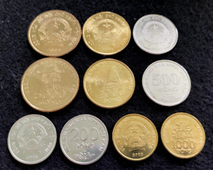 Vietnam 5 Coins Set 200, 500, 1000, 2000, 5000 Dong UNC World Coins