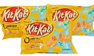 Lot of 3 Bags Kit Kat Lemon Crisp Miniatures Candy Bars 8.4 oz ea Exp 2-2025