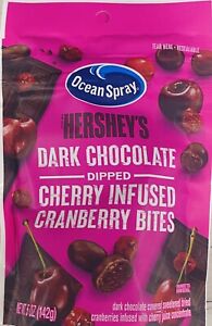 Ocean Spray Hershey's DARK CHOCOLATE DIPPED CHERRY INFUSED CRANBERRY BITES 5 Oz