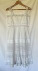Antique French Cotton w/ Lace Chemise Dress c1900 Size M