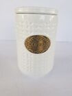 THL Shabby Chic Ceramic Coffee Canister - Modern Vintage Kitchen Decor