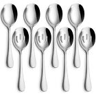 8-Piece Serving Spoons Set, 18/8 Stainless Steel Buffet Serving Utensil 8.6-Inch