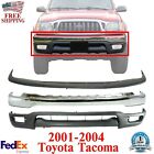 Front Bumper Chrome + Upper Filler + Lower Valance For 2001-2004 Toyota Tacoma (For: 2003 Toyota Tacoma)