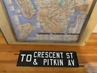 NYC BUS ROLL SIGN SECTION CRESCENT STREET PITKIN AVENUE BROOKLYN RESORTS WORLD