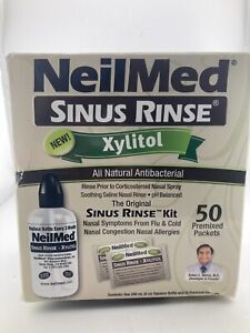 NEILMED Drug Free Sinus Rinse Kit W/Xylitol Nasal Rinse System-50 Ct 1/2027