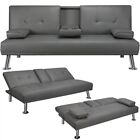 Sleeper Sofa Bed Convertible Leather Couches Adjustable Backrest For Living Room