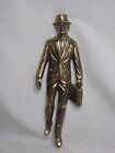 vintage brass business man suit plaque award metal insurance sales display part