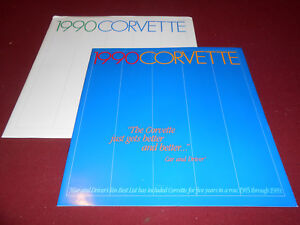 1990 CORVETTE Huge PRESTIGE BROCHURE / CATALOG with MATCHING '90 'VETTE ENVELOPE
