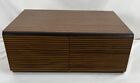 Vintage 2 Drawer 56 Disc CD Storage Wood Grain Compact Disc ~ FREE SHIPPING~
