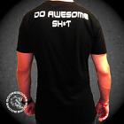 BOORE - Do Awesome Sht Mens Shirt Fitted Gym Street Fashion Black Workout Medium