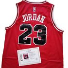 Michael Jordan Signed Autographed #23 Chicago Bulls Jersey Red - COA