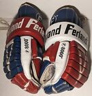 1980s Pro model leather Ferland 8000 hockey gloves unusual set Rangers Canadiens