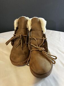 Fashion Sport Shoes Women Snow Winter Boots Color Brown US Size 9.5