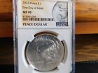 2023 Peace Silver Dollar NGC MS 70 First Day of Issue