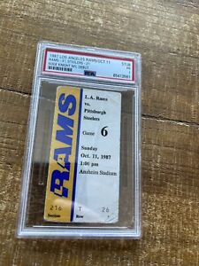 1987 LA Rams Suge Knight NFL Debut PSA Ticket Stub