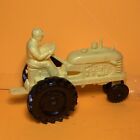 Vintage Barr Rubber Products Plastic Tractor Toy Sandusky Ohio Yellow & Black