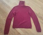 Magaschoni Maggie 100% Cashmere  Turtleneck pullover sweater Size S Red