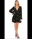 NWOT. Revolve Rococo Sand Astral mini dress, black sequined stars size medium