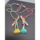 Vintage 90s Sky Dancers Necklaces Camille and Angelica 3 in. Best Friends Retro