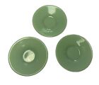 3 Vintage Jadeite Glass Saucer Plates