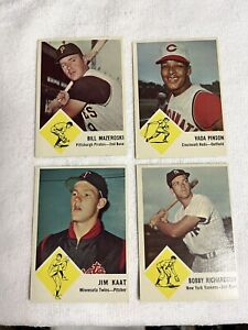 1963 Fleer Baseball Lot of 4 Cards.HOFers,near HOFer and a allstar.