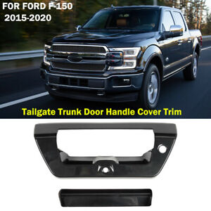 Tailgate Door Handle Cover Trim Bezel for Ford F150 2015-2020 Black Accessories (For: 2017 Ford F-150 XLT)