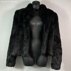 JINDO Black Button Fur Coat Women - Size M