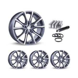 Wheel Rims Set with Chrome Lug Nuts Kit for 22-24 Ford Maverick P832033 18 inch (For: 2022 Ford Maverick)