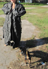 Phase 2 Large Genuine Leather Black Trench Coat Removable Insulating Lining Warm