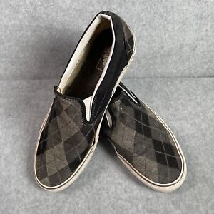 Vans Classic Slip On Shoe Size 11 Mens  Grey Argyle