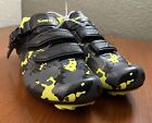 New ListingSpeed Green Black Gray Camouflage Camo Cycling Bike Shoes Size (8 1/2)