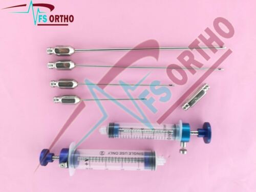 Luer lock liposuction cannula set of 7 Pcs with adapter fat transfer Plastic