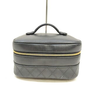 Chanel Vanity Bag  Black Leather 3050377