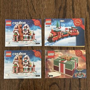 LEGO Holiday Limited Edition 40337 Gingerbread House 40138 Train MANUALS ONLY 3