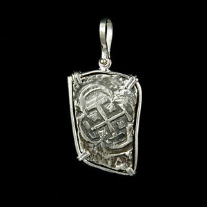 Atocha Sunken Treasure Jewelry - Long 8 Reale Silver Coin Pendant