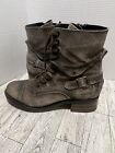 Taos Lace Distressed Grayish  Women’s Leather Crave Boots Size 41 9.5-10