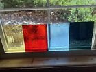 (8) Sheets Of Transparent Mix Color Texture 8X10 Stained Glass FREE SHIPPING